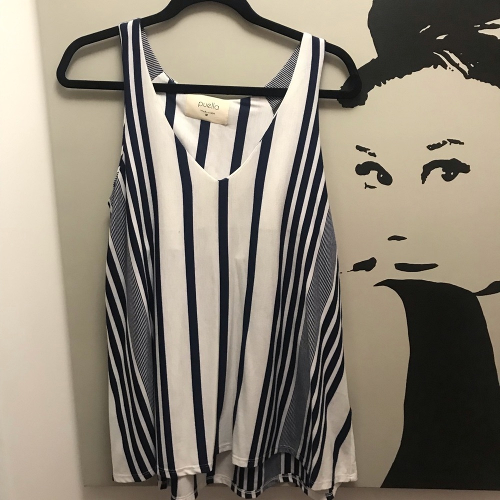 Anthropologie striped swing tank